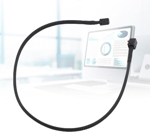 كابل Bewinner الداخلي Mini SAS HD SFF8643 إلى SFF8643 1.8ft 12Gbps 4 قنوات لوحدات تحكم SAS مع تصميم محمي لتخزين الخادم in Kuwait