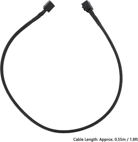 كابل Bewinner الداخلي Mini SAS HD SFF8643 إلى SFF8643 1.8ft 12Gbps 4 قنوات لوحدات تحكم SAS مع تصميم محمي لتخزين الخادم in Kuwait