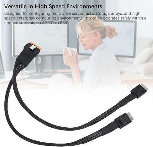 Bewinner SAS SFF 8654 8i to Dual SFF 8611 4i Server Cable, 24Gbps High Speed Data Transmission Cable with Robust Structure for Multi Drive Server Racks Storage Arrays in Kuwait