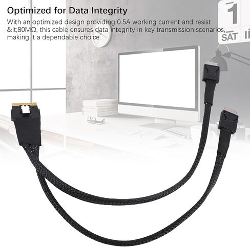Bewinner SAS SFF 8654 8i to Dual SFF 8611 4i Server Cable, 24Gbps High Speed Data Transmission Cable with Robust Structure for Multi Drive Server Racks Storage Arrays in Kuwait