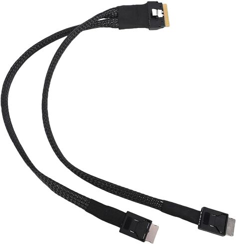 Bewinner SAS SFF 8654 8i to Dual SFF 8611 4i Server Cable, 24Gbps High Speed Data Transmission Cable with Robust Structure for Multi Drive Server Racks Storage Arrays in Kuwait