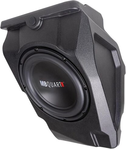 طقم مضخم صوت MB Quart 400 وات مع مضخم صوت مزدوج 10 بوصة 4 أوم ومضخم صوت من الفئة D لـ Polaris RZR Pro XP Pro R Turbo R MBQRP-SUB-1، أسود in Kuwait
