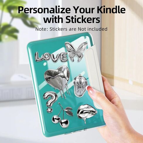 Detachable Magnetic Case for All-New 7" Kindle Paperwhite 12th Gen 2024&Kindle Colorsoft 2025, PU Leather Cover and Transparent Hard Back Shell with Auto Sleep/Wake,Light Purple in Saudi Arabia