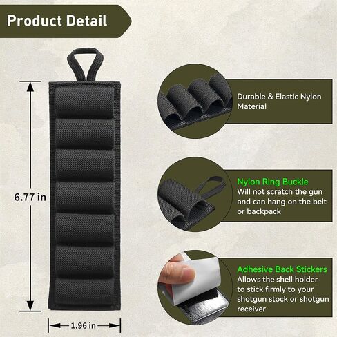 حامل شل البندقية لمقياس 12 و20 مقياس - JulyTek 60 جولة تكتيكية Shotshell Bandolier قابل للتعديل مع 2PCS 7 حوامل شل مستديرة للصيد في الهواء الطلق in Saudi Arabia