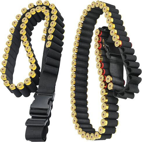 حامل شل البندقية لمقياس 12 و20 مقياس - JulyTek 60 جولة تكتيكية Shotshell Bandolier قابل للتعديل مع 2PCS 7 حوامل شل مستديرة للصيد في الهواء الطلق in Saudi Arabia