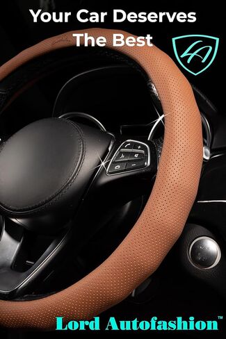 غطاء عجلة القيادة التلقائية لورد-جلود بو ، لا ينقص الداخلية ، الراحة طوال الموسم-الأسود/الفهد-الحجم M 14.5-15 بوصة (8684) in Kuwait