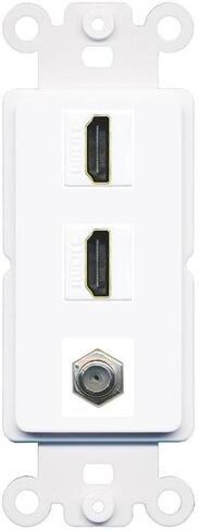 Coax 2 HDMI Wall Plate-Rocker Brown/Brown in Saudi Arabia
