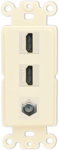 Coax 2 HDMI Wall Plate-Rocker Brown/Brown in Saudi Arabia