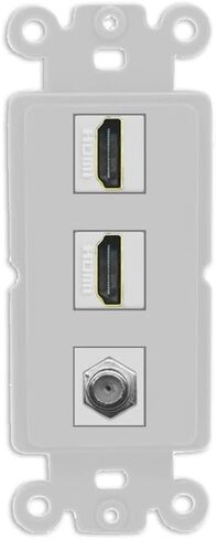 Coax 2 HDMI Wall Plate-Rocker Brown/Brown in Saudi Arabia