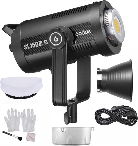 Godox SL150IIIBi Studio LED Video Light 160W High Power Photography Light 2800K-6500K Dimmable 9 FX Lighting Effects CRI96 TLCI97 Bowens Mount APP Remote Control for Home Studio Live Streaming in Saudi Arabia
