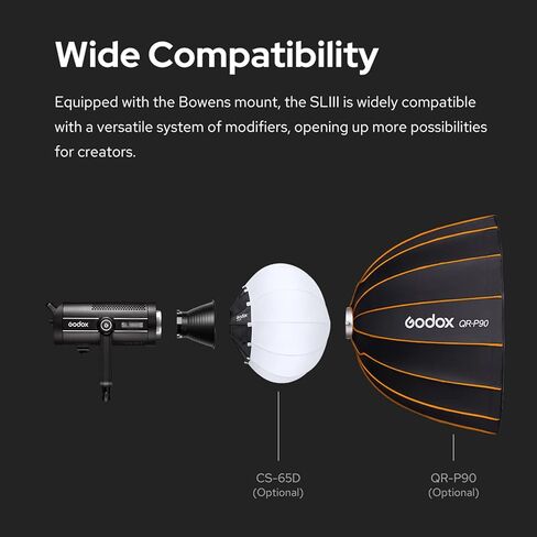 Godox SL150IIIBi Studio LED Video Light 160W High Power Photography Light 2800K-6500K Dimmable 9 FX Lighting Effects CRI96 TLCI97 Bowens Mount APP Remote Control for Home Studio Live Streaming in Saudi Arabia