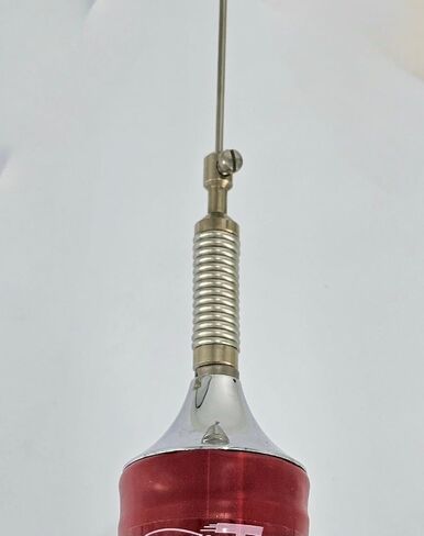 هوائي متنقل من Hustler SCB Red Trucker Center Load، ارتفاع 55 بوصة، سوط من الفولاذ المقاوم للصدأ 17-7 PH، تصميم موجة 1/4، عرض النطاق الترددي 1.6 ميجاهرتز، زنبرك مقاوم للصدمات، 3/8 بوصة × 24 قاعدة مترابطة in Kuwait