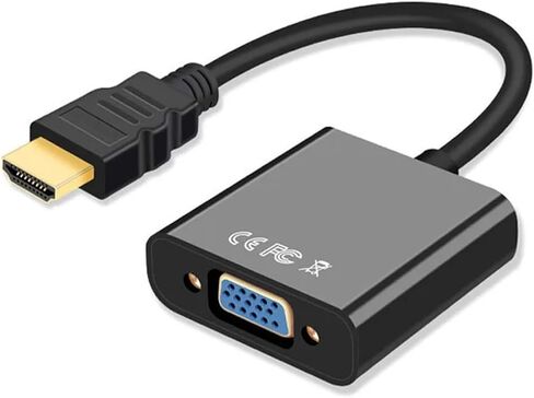 سلك محول فيديو أنثى متوافق مع HDMI إلى V/GA ​​RGB أنثى HDTV M>oni>tor لصندوق تلفزيون الكمبيوتر (المنتج A أسود) in Saudi Arabia