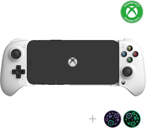 8Bitdo Ultimate Mobile Gaming Bluetooth Controller for iPhone, Apple, Android & Xbox Cloud Gaming with Hall Effect Joysticks/Triggers, 2 Pro Back Buttons, Officially Licensed (White) in Saudi Arabia