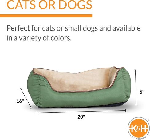 K&H Pet Products Self-Warming Lounge Sleeper Pet Bed Small Gray/Blue 16" x 20" in Saudi Arabia