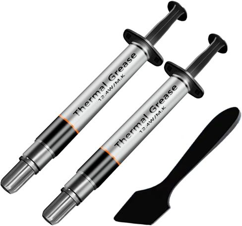 Silver Series D-12 Thermal Paste, High Performance Thermal Paste for Computer Manufacturing Assembly, Ideal for IC/Processor/CPU/GPU/All Coolers (with Scraper, 4g-2 Pack) in Saudi Arabia