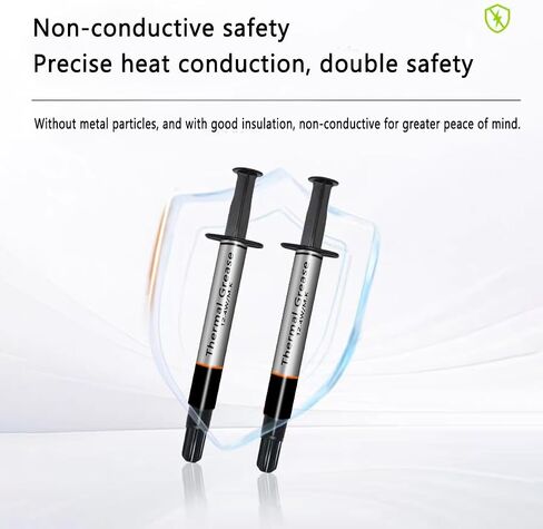 Silver Series D-12 Thermal Paste, High Performance Thermal Paste for Computer Manufacturing Assembly, Ideal for IC/Processor/CPU/GPU/All Coolers (with Scraper, 4g-2 Pack) in Saudi Arabia