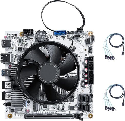 اللوحة الأم N7 8-Bay NAS Mini ITX LGA1700 معالج AMD 8845HS (8C/16T)، 2 × 10 جيجا منافذ RJ45، 2 * SO-DIMM DDR5 MAX 96G، 2 * M.2 NVMe (PCIe 4.0 x4)، 8 * SATA، 3 * USB3.2Gen1، Type-C USB4 20 جيجابت في الثانية، شاشة ثلاثية 4k/8K in Kuwait