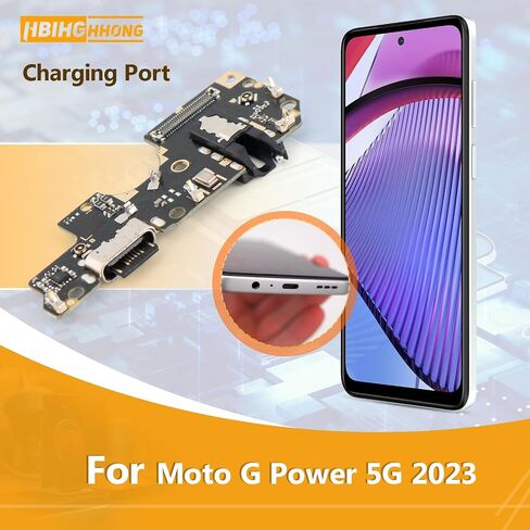 منفذ شحن USB لموتورولا موتو جي باور 2023 5G موصل قاعدة بديل لـ G Power 2023 5G XT2311 أجزاء إصلاح لوحة قاعدة الشاحن in Kuwait