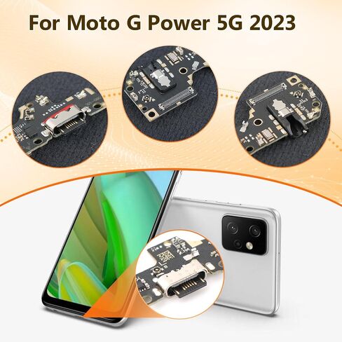 منفذ شحن USB لموتورولا موتو جي باور 2023 5G موصل قاعدة بديل لـ G Power 2023 5G XT2311 أجزاء إصلاح لوحة قاعدة الشاحن in Kuwait