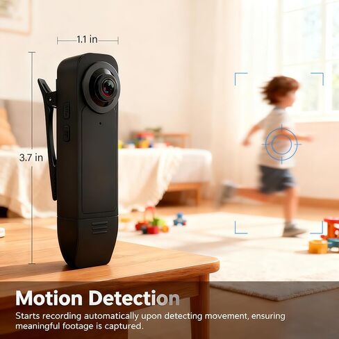 Heart Link Body Camera with Audio and Video Recording - 1080P HD Wearable Mini Camera, 64GB Night Vision Portable Body Cam for Police, Guard - Personal Protection & Sports Recording in Saudi Arabia