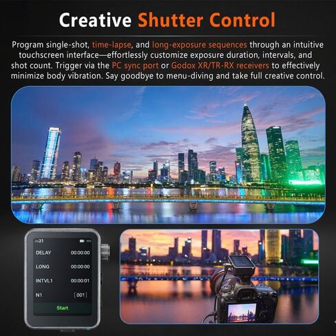 GODOX X3 PRO C X3PRO C TTL Wireless Flash Trigger for Canon with Bluetooth Integration & APP Control Touch Screen 2.4GHz Wireless X System Pro Shooting Modes Shutter Control Fast Charging in Saudi Arabia