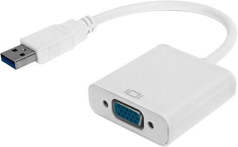 محول BAFOVY USB3.0 إلى VGA، كابل محول 5 جيجابت في الثانية HD 1080P لحلول العرض المتعددة، بطاقة فيديو محمولة بدون الحاجة إلى طاقة خارجية، متوافق مع الكمبيوتر المحمول PC لمدة 10، سطح المكتب، (أسود) in Kuwait
