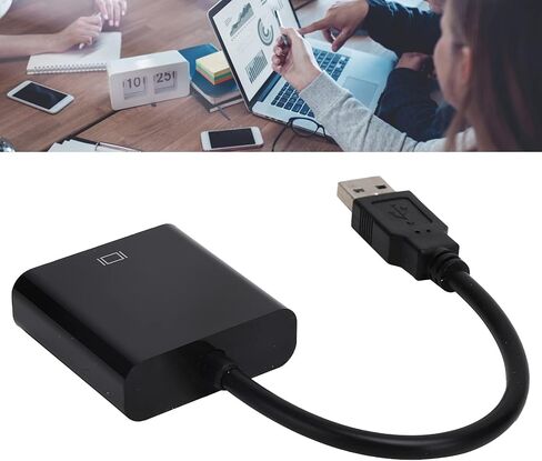 AYNEFY USB3.0 إلى VGA محول HD 1080P كابل محول للكمبيوتر المحمول 10 5 جيجابت في الثانية معدل نقل الإشارة ملحقات الكمبيوتر، توسيع مساحة العمل دعم حلول العرض المتعددة (1) in Kuwait