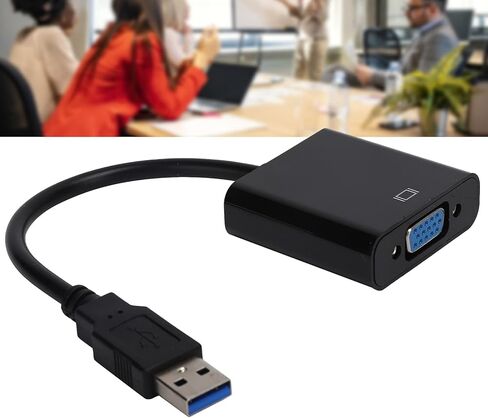 AYNEFY USB3.0 إلى VGA محول HD 1080P كابل محول للكمبيوتر المحمول 10 5 جيجابت في الثانية معدل نقل الإشارة ملحقات الكمبيوتر، توسيع مساحة العمل دعم حلول العرض المتعددة (1) in Kuwait