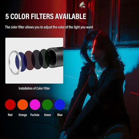 Bowens Mount Spotlight Conical Optical Snoot Photography kit for Photography Studio Lighting Accessory with Storage Bag for Gobos 4 Color Filters 25 Gobos for Godox Amaran Neewer LED Video Light in Saudi Arabia
