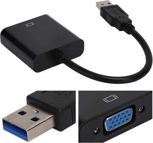 POCREATION 15 Vga to USB Cable 15 to USB Adapter Usb3.0 to Vga Converter Hd 1080P Adapter Cable for Pc 10 5Gbps Rate Computer Accessories, 15 to USB Adapr, 15 to USB Adapr for for Pc 10 5Gbps Rate in Saudi Arabia