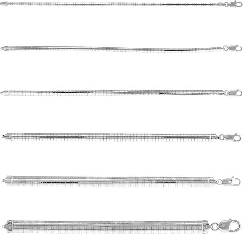 سترلينج الفضة 6 مم أوميغا قلادات وأساور للنساء من النيكل الخالي من إيطاليا 1/4 بوصة بأحجام بعرض 7-20 بوصة in Kuwait