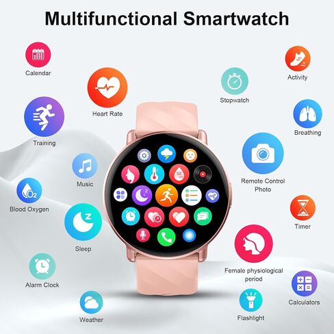 Smart Watches for Men Women, 1.39" HD Touch Screen Smartwatch with Bluetooth Calls and Dialing Function, 113+ Sports Modes Fitness Tracker with USB-C Fast Charging, Smartwatch for Android iOS. Black in Saudi Arabia