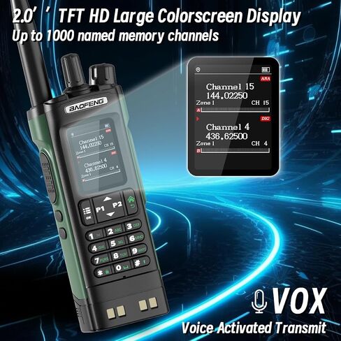 BAOFENG DM32 DMR Radio Ham Radio Handheld Rechargeable Walkie Talkies Long Range DM32UV Two Way Radio NOAA Weather Radio with GPS, Copy Frequency Battery USB-C Charger with Radio Holster (2Pack) in Saudi Arabia