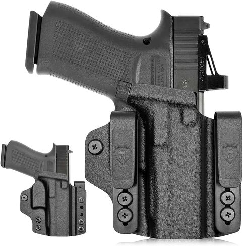 WARRIORLAND IWB & OWB Convertible Holster, Select Fit Glock 43X/ 17/19/ 19X/ 22/23/ 26/31/ 32/43/ 44/45, Taurus G2C/ G3C, 1911 5" No Rail, Sig P320 M17/ M18, Optic Cut & Adj. Ride Height, Right Hand in Kuwait