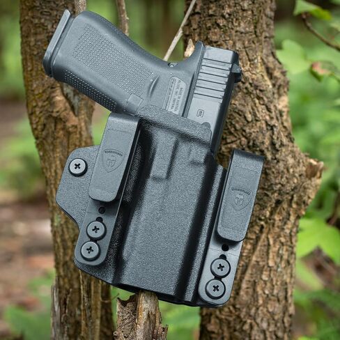 WARRIORLAND IWB & OWB Convertible Holster, Select Fit Glock 43X/ 17/19/ 19X/ 22/23/ 26/31/ 32/43/ 44/45, Taurus G2C/ G3C, 1911 5" No Rail, Sig P320 M17/ M18, Optic Cut & Adj. Ride Height, Right Hand in Kuwait