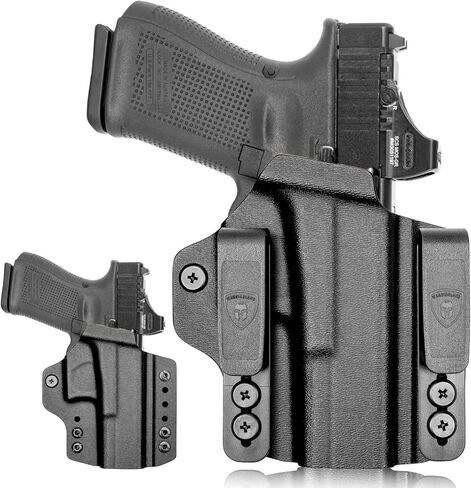 حافظة WARRIORLAND IWB & OWB قابلة للتحويل، Select Fit Glock 43X/ 17/19/ 19X/ 22/23/ 26/31/ 32/43/ 44/45، Taurus G2C/ G3C، 1911 5 بوصة بدون سكة، Sig P320 M17/ M18، قطع بصري وتعديل ارتفاع الركوب، اليد اليمنى in Kuwait