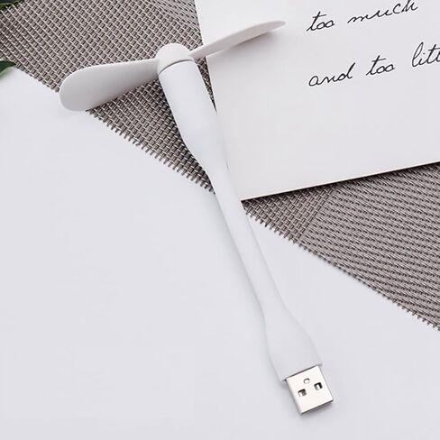 عبوتان من مراوح USB الصغيرة المحمولة لبنك الطاقة USB - أبيض in Saudi Arabia