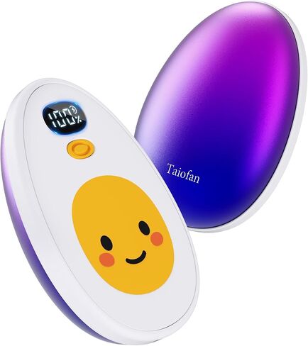 Hand Warmers Rechargeable, 2 Pack Cute Egg Design, LED Display, 4 Levels Fast Heating Magnetic Electric Hand Warmers, Portable Pocket Heater Gifts for Women Men Outdoor Camping Hunting Golf in Saudi Arabia