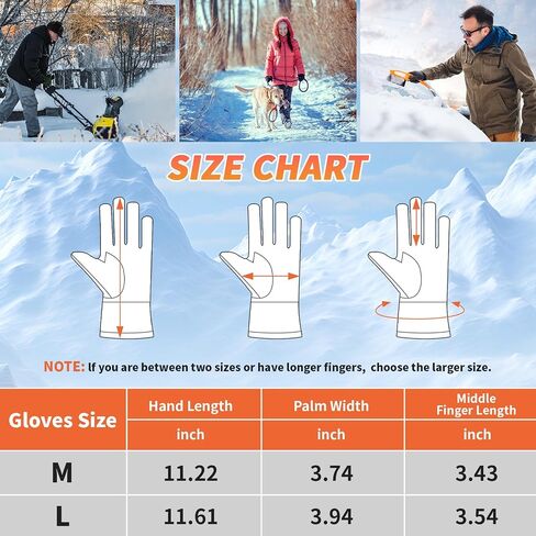 Heated Gloves for Men & Women - 5000mAh Battery, 3 Heating Levels, Overheat Protection - Ultra-Thin Electric Motorcycle Riding Gloves for Winter, Skiing, Snow Sports in Kuwait