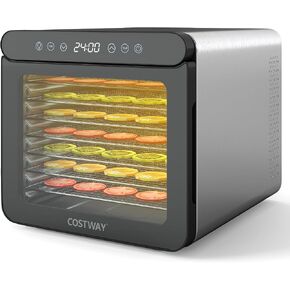 COSTWAY Food Dehydrator, 7 Stainless Steel Trays Dryer with 1-24H Timer, Accessories Included, Dehydrator Machine for Jerky, Dried Fruits, Vegetables, Herbs & Pet Treats in Saudi Arabia