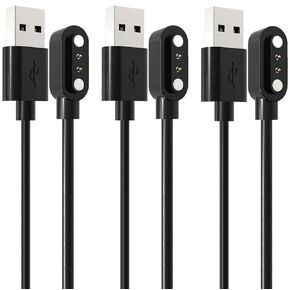 [3PACK] Smart Watch Charger Magnetic USB Charging Cable 3.3FT for Letsfit Willful YAMAY SW023 ID205L SW021 ID205U ID205S SW025 Uwatch 3S 3 2 2S in Kuwait