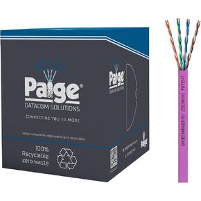 Paige GameChanger Cat6 Cable, 258300304, 22AWG, UTP, Solid, CMP FT6, 1000ft Box, Black in Saudi Arabia