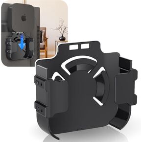 Mount for Apple TV, Wall Mount Behind TVs Bracket, Black Apple TV Holder Compatible with All Apple Television Generations (Including All 4K Models), Easy Screw Mount or Stick on Back of TVs in Saudi Arabia