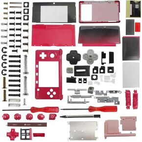 Housing Shell for Nintendo 3DS System Replacement Screen Tools Console, Includes Housing, All Buttons and Contact Pads, Battery Cover, Screws and Screwdrivers (Flame Red) in Saudi Arabia