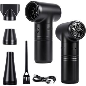 Compressed Air Duster-A Handy Super Power Electric Air Duster with Brushless Motor for Lower Noise and 3-Gear Adjustable Blower, Dust Blower for Computer, Keyboard, House, Outdoor and Car in Saudi Arabia