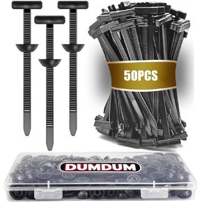 200 Pcs Nylon Universal Cable Tie Buckle with PP Storage Box - Multifunctional Zip Ties with Pin & Button, UV Resistant Fasteners for Car Repair, Bumper & Fender Clips (200PCS) in Kuwait