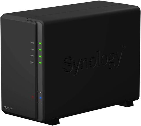 Synology DiskStation DS218play Mini Desktop NAS Server، Realtek RTD1296 رباعي النواة، 1 جيجا DDR4 RAM، 4 تيرابايت SSD، برنامج DSM in Saudi Arabia