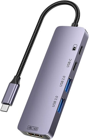 USB-C Hub 5 in 1 with 4K 60Hz HDMI, 100W Power Delivery for MacBook Pro/Air, iPad Pro, Thinkpad Rog Ally and More. in Saudi Arabia