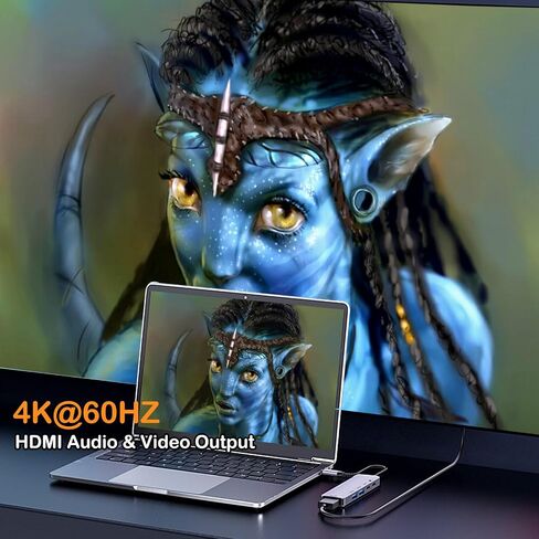 USB-C Hub 5 in 1 with 4K 60Hz HDMI, 100W Power Delivery for MacBook Pro/Air, iPad Pro, Thinkpad Rog Ally and More. in Saudi Arabia